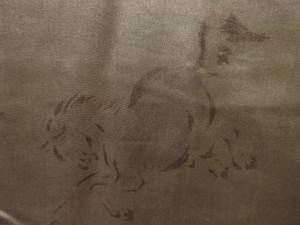 アンティーク　絞り馬模様男物長襦袢
